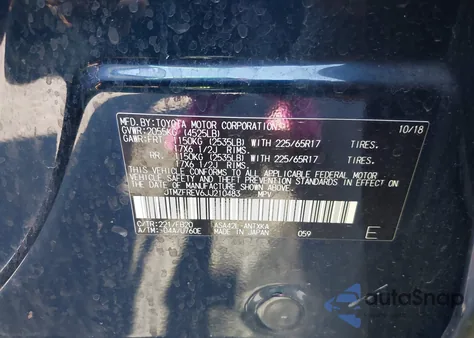 2018 Toyota Rav4 Le from USA, damaged, VIN JTMZFREV6JJ210483